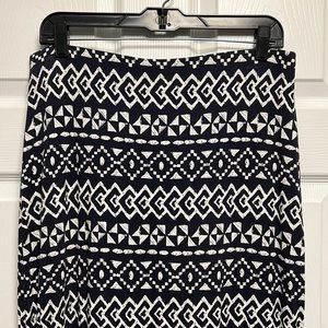 LOFT Navy/White Maxi Skirt
